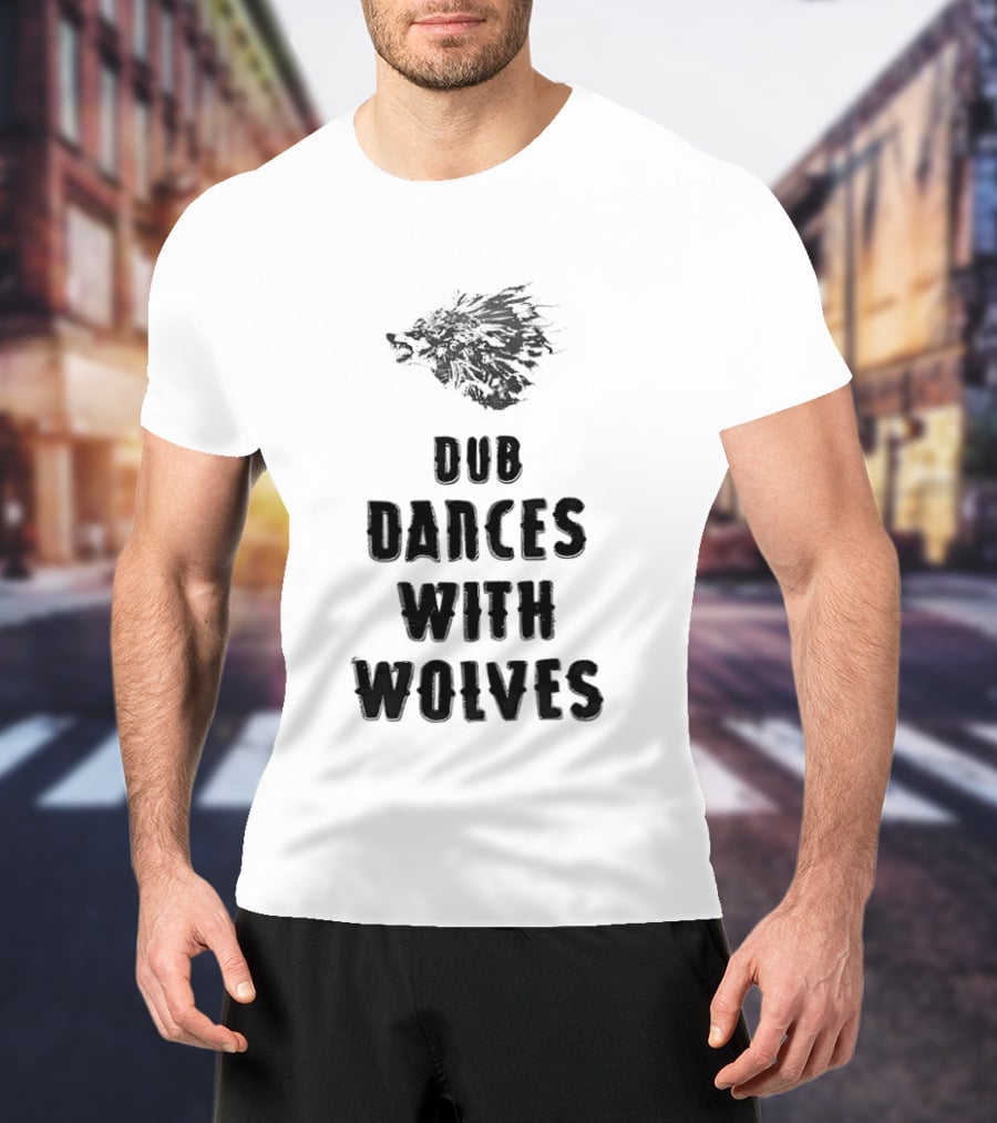 Dub Dances With Wolves Wolf Head Sketch T-Shirt