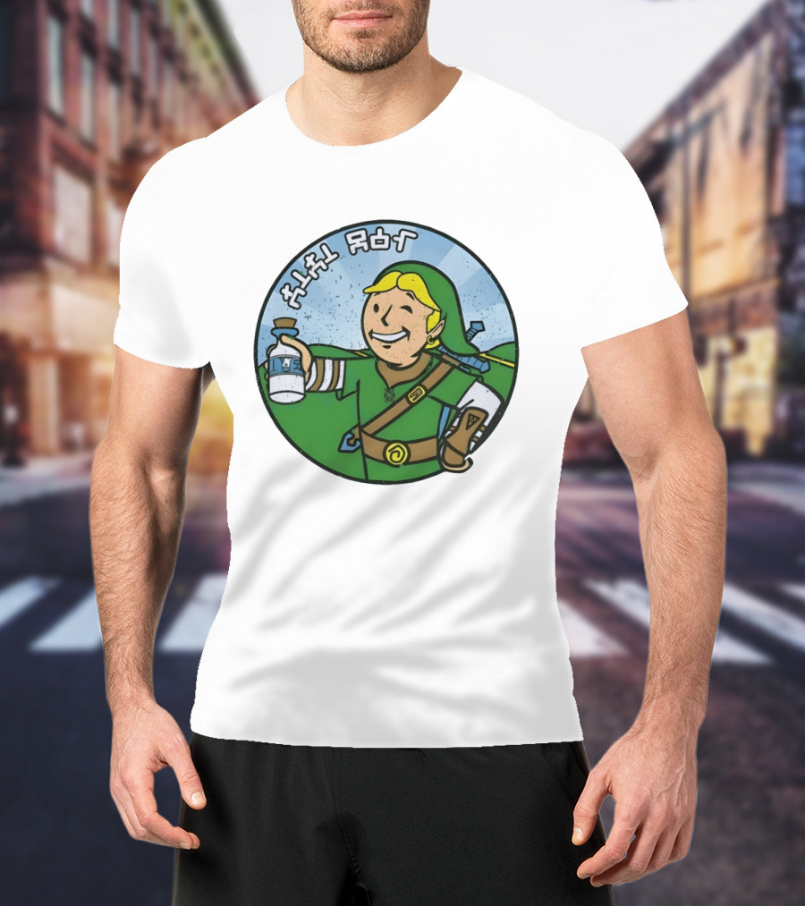 The Legend Of Zelda Link And Fallout Vault Boy T-Shirt