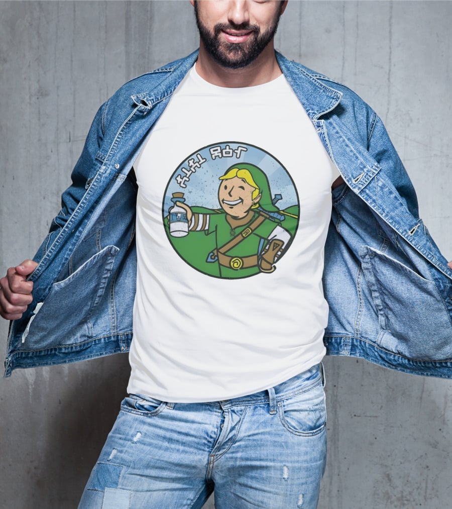 The Legend Of Zelda Link And Fallout Vault Boy T-Shirt