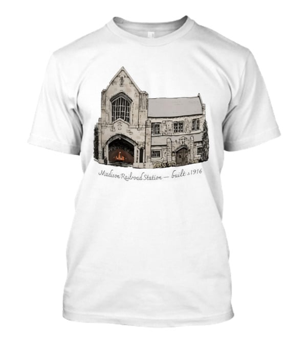 Madison Railroad Station Built 1916 Classic Architecture T-Shirt
