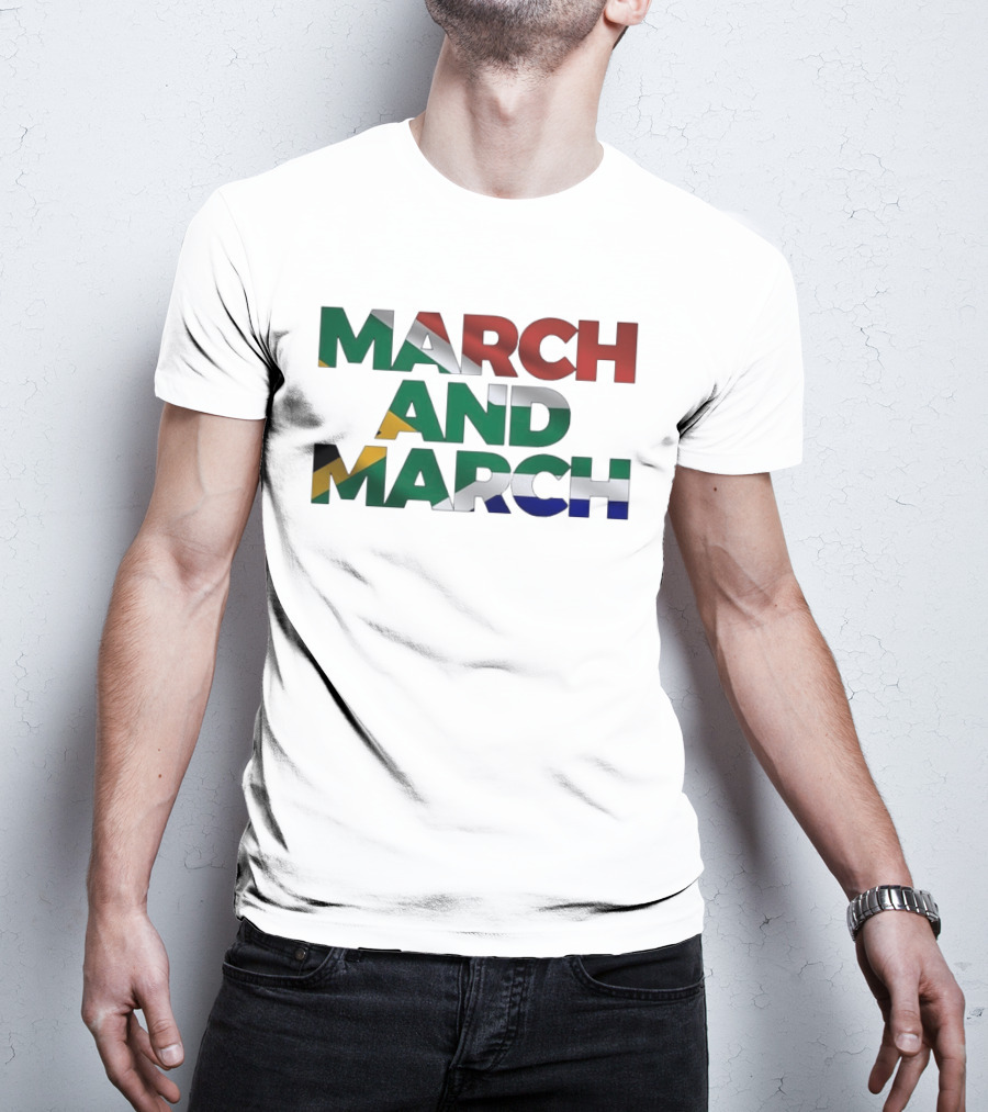 March And March South African Flag T-Shirt