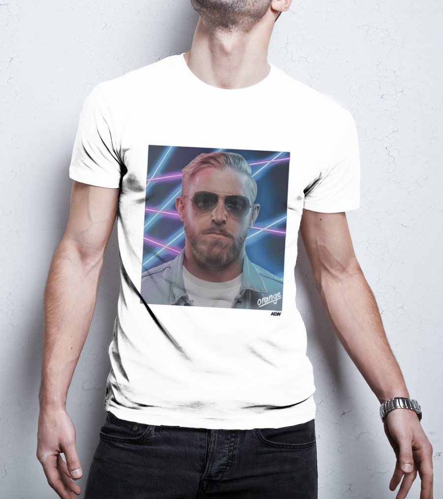 Orange Cassidy Sunglasses AEW Retro Neon T-Shirt