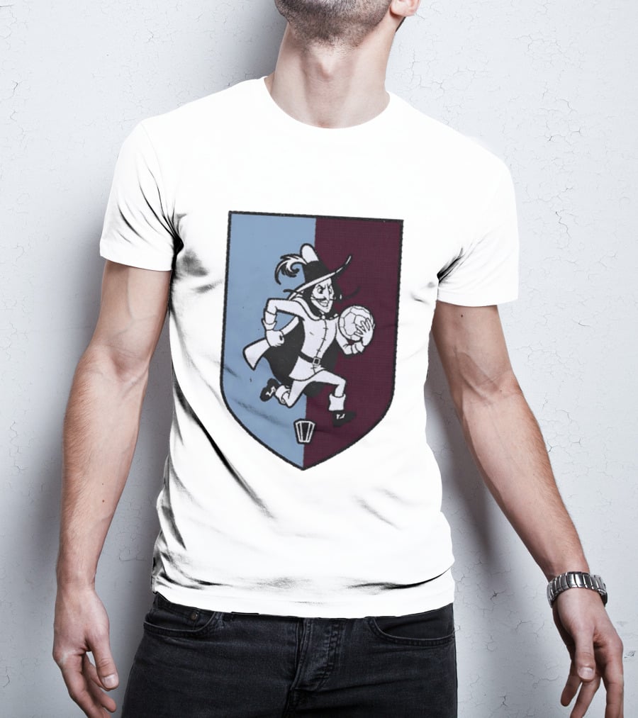 The Villan Football Mascot With Ball And Shield T-Shirt