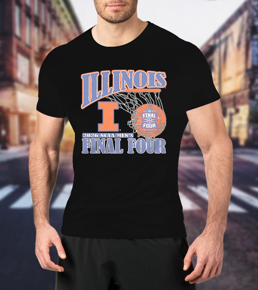Illinois 2026 NCAA Men's Final Four Basketball Indianapolis T-Shirt