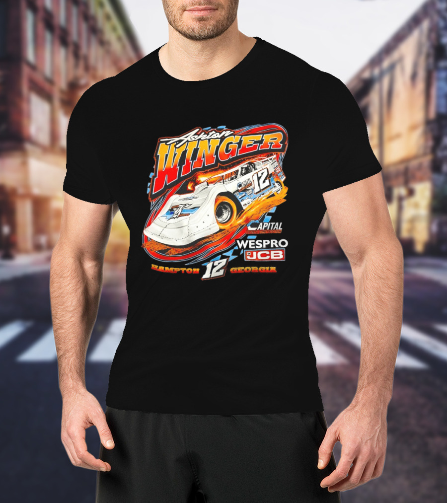 Ashton Winger Racing Capital Sports Construction Hampton Georgia 12 Car Wespro JCB T-Shirt