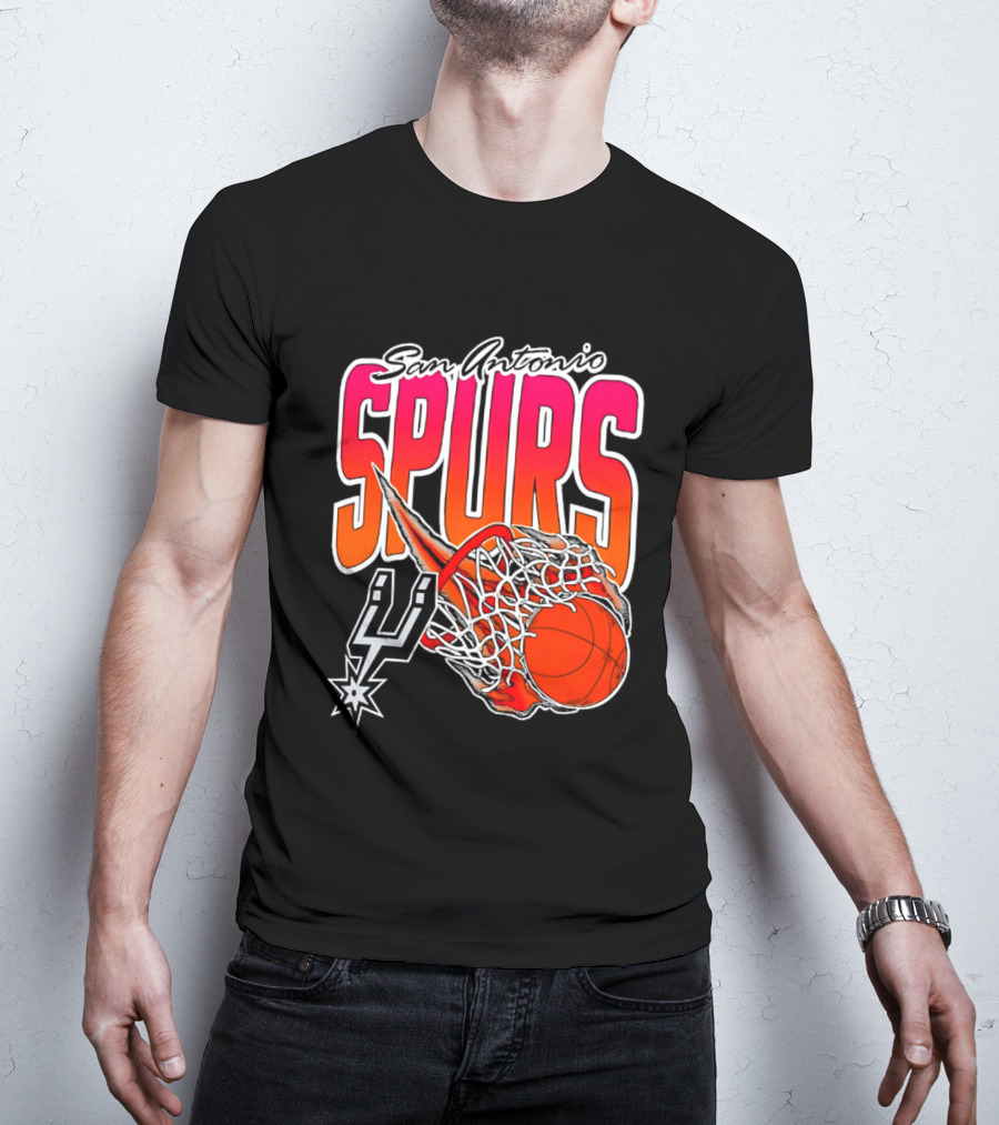 San Antonio Spurs Basketball 2026 Fireball Net T-Shirt