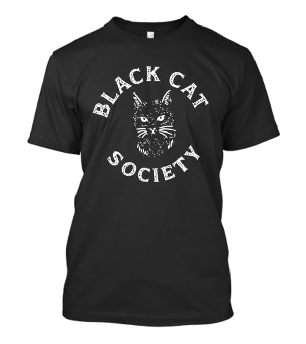 Black Cat Society Misunderstood Cat Face T-Shirt