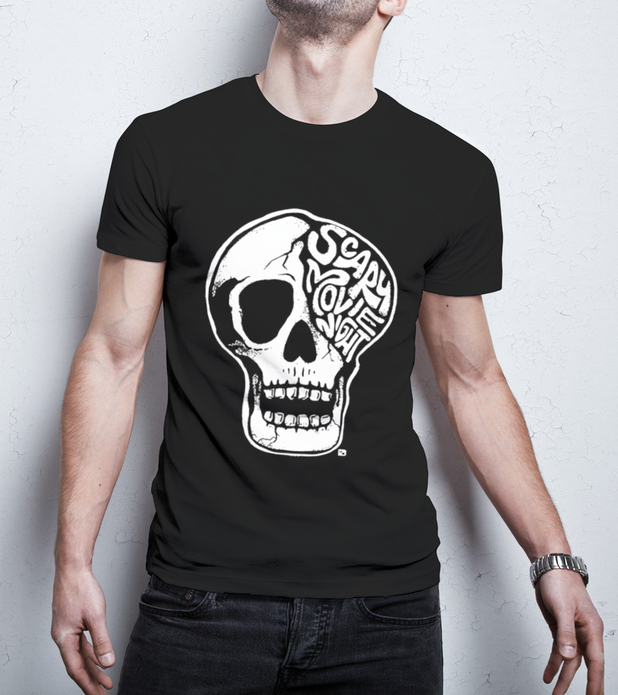 Skull Scary Movie Night Halloween Skull T-Shirt