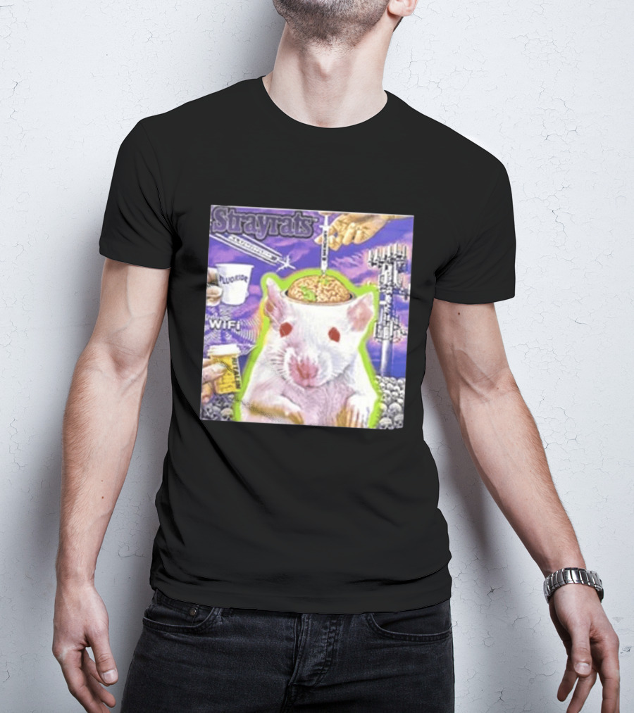 Stray Rats Lab Rat WiFi Fluoride Syringe Brain Injection T-Shirt