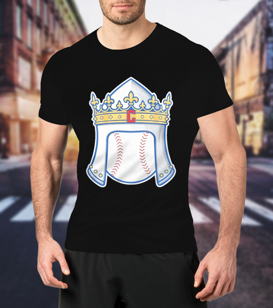Chicago Cubs Sir Longball Baseball Helmet Crown T-Shirt