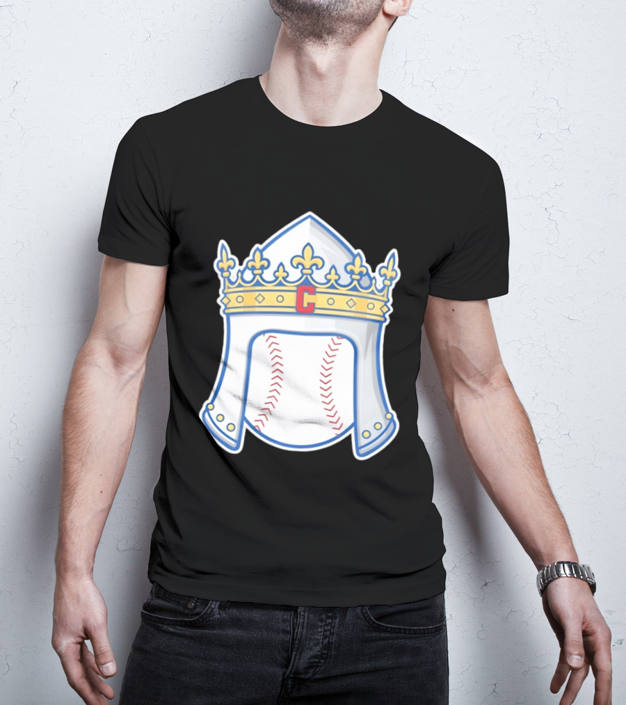 Chicago Cubs Sir Longball Baseball Helmet Crown T-Shirt