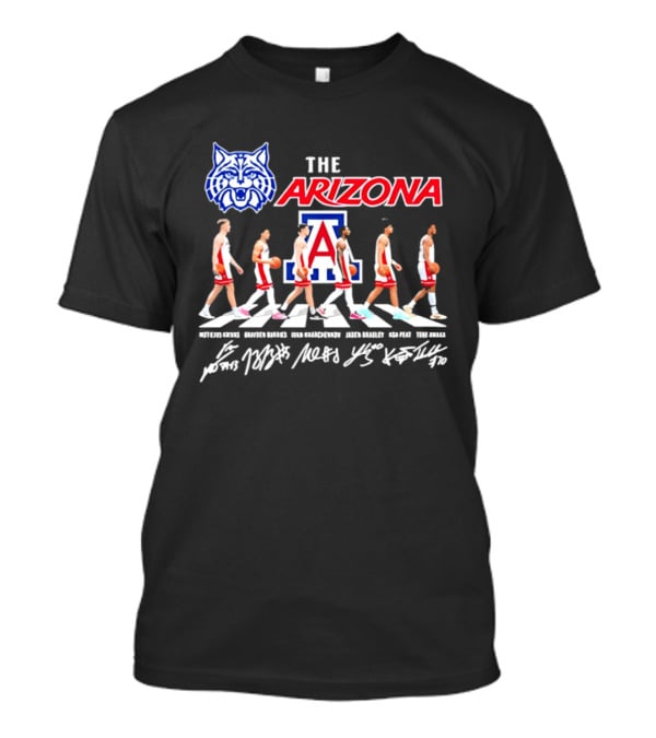 Arizona Wildcats Basketball Roster Abbey Road Walk Team T-Shirt