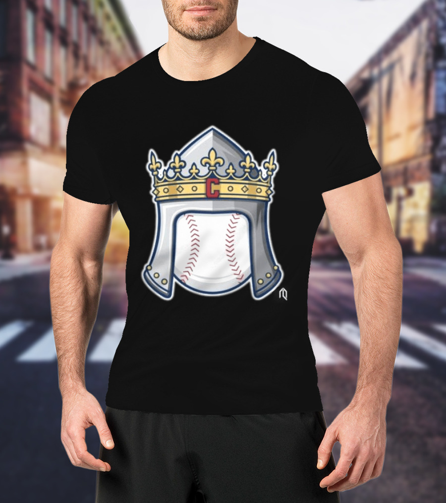 Cleveland Guardians Baseball Knight Helmet Crest T-Shirt