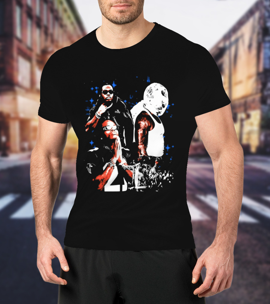 Gunna One Of Wun Globe Stars Red White Blue T-Shirt