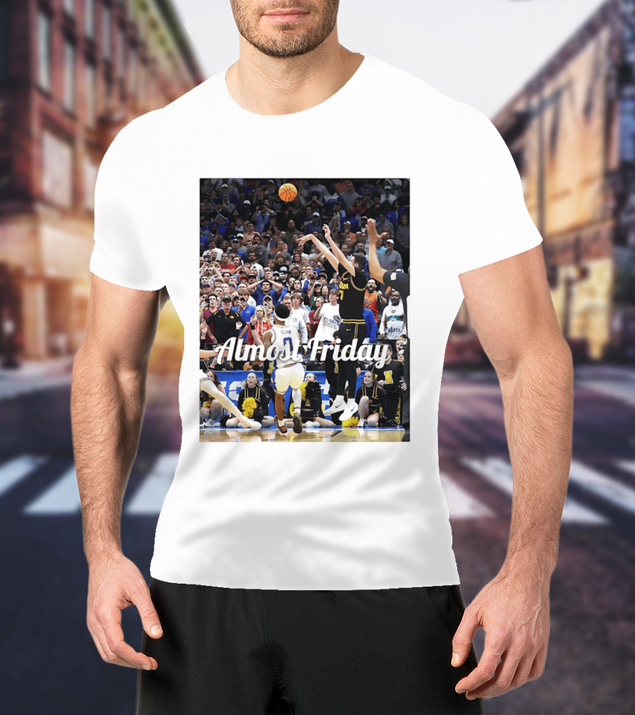 Almost Friday Iowa Basketball March Madness 2026 Jump Shot Crowd T-Shirt