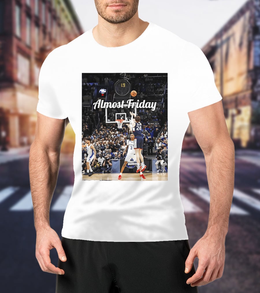 Almost Friday March Madness Basketball Buzzer Beater 2026 T-Shirt