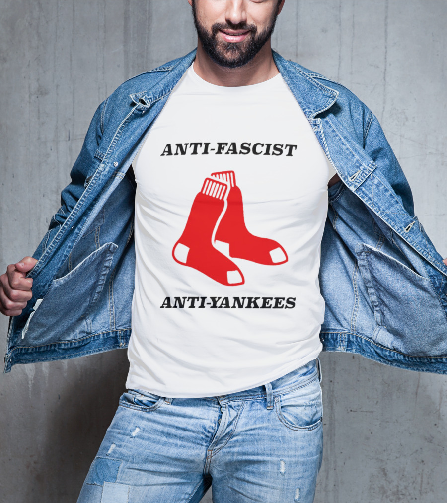 Anti Fascist Anti Yankees Red Socks T-Shirt