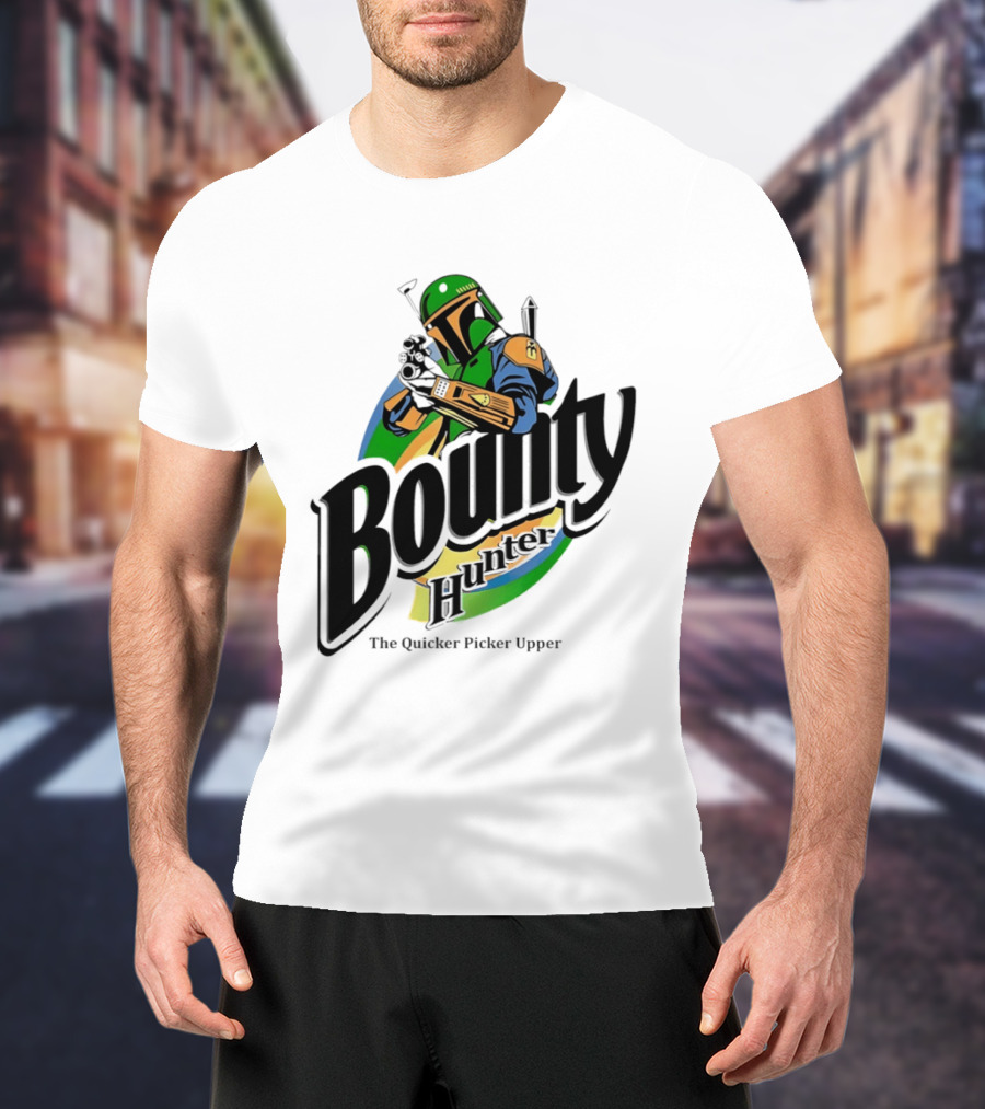 Bounty Hunter The Quicker Picker Upper Mandalorian T-Shirt