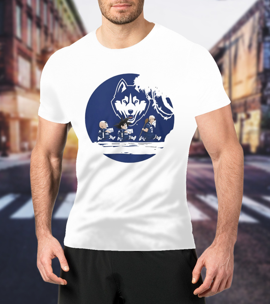 Uconn Huskies Meets Dragon Ball Characters Fusion T-Shirt