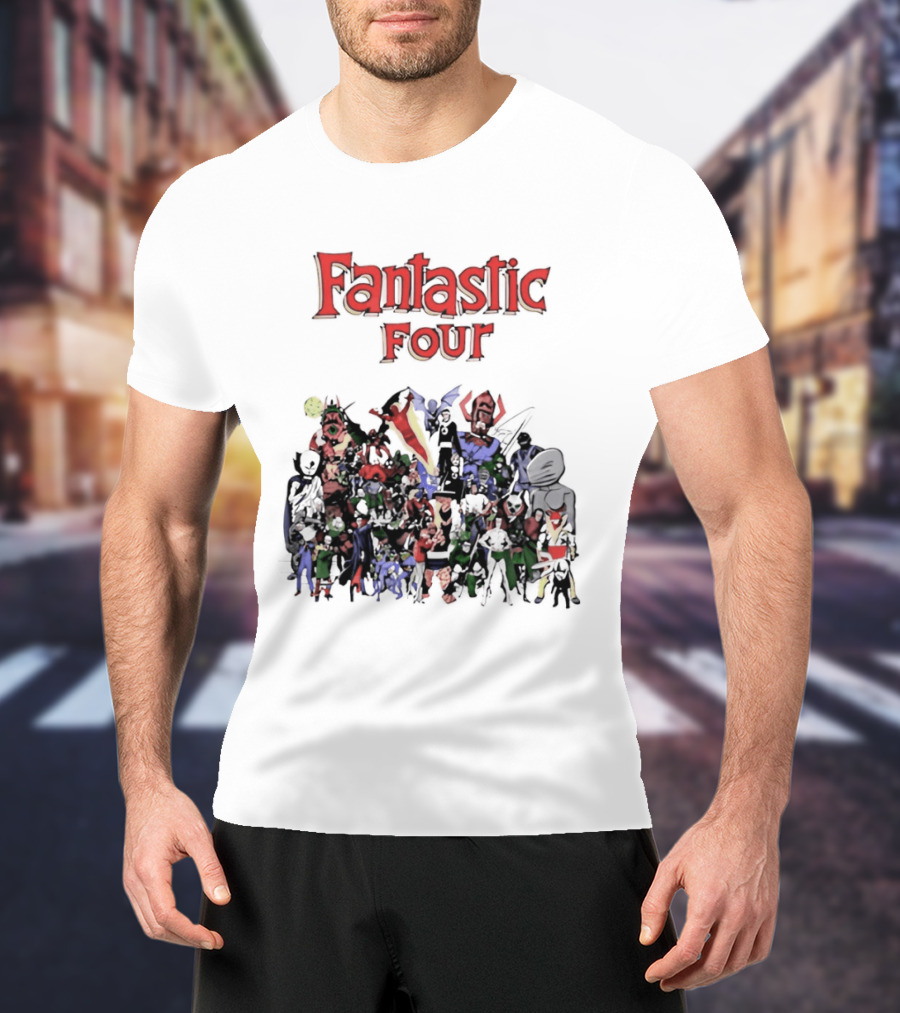 Fantastic Four Comic Characters Assembly T-Shirt