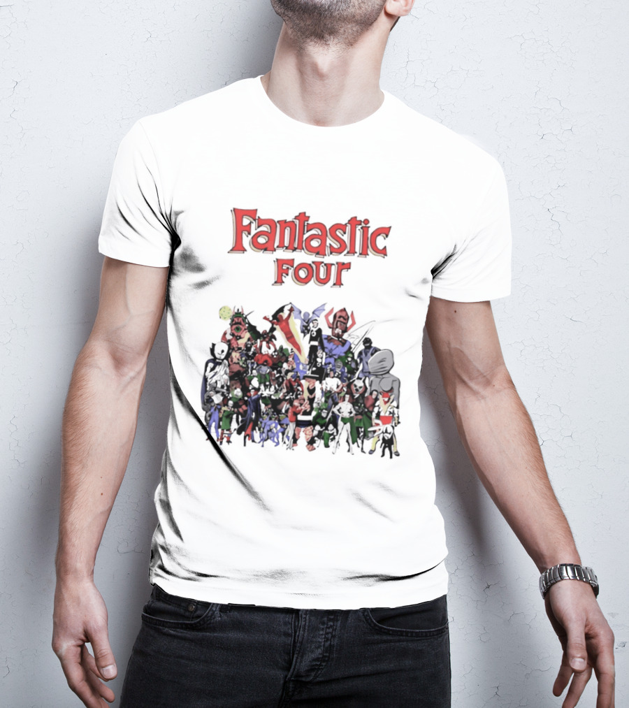 Fantastic Four Comic Characters Assembly T-Shirt