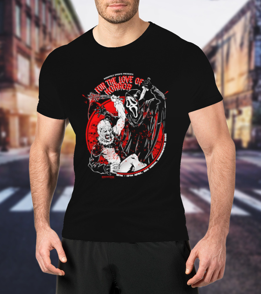 Ghostface Vs The Clown For The Love Of Horror 2026 Event April 18 19 DEC Arena T-Shirt