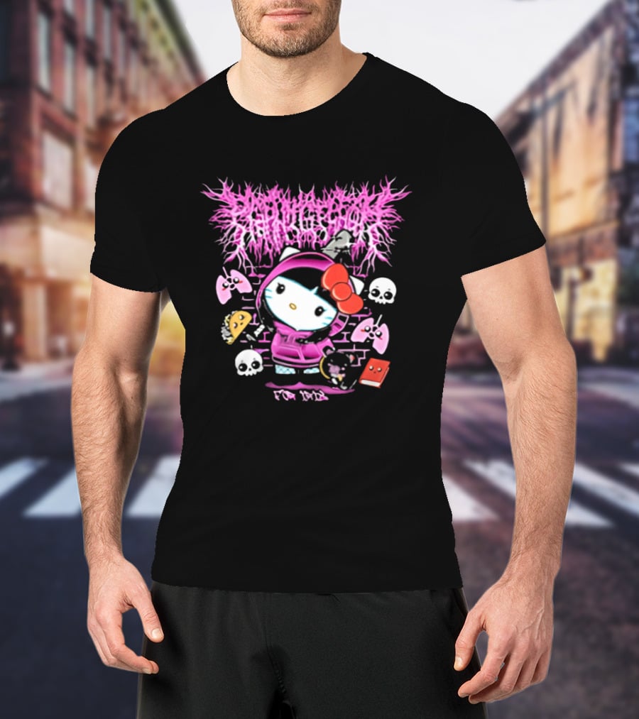 Hello Kitty Slamnasium Skull Lungs And Taco Recordings For Iris T-Shirt