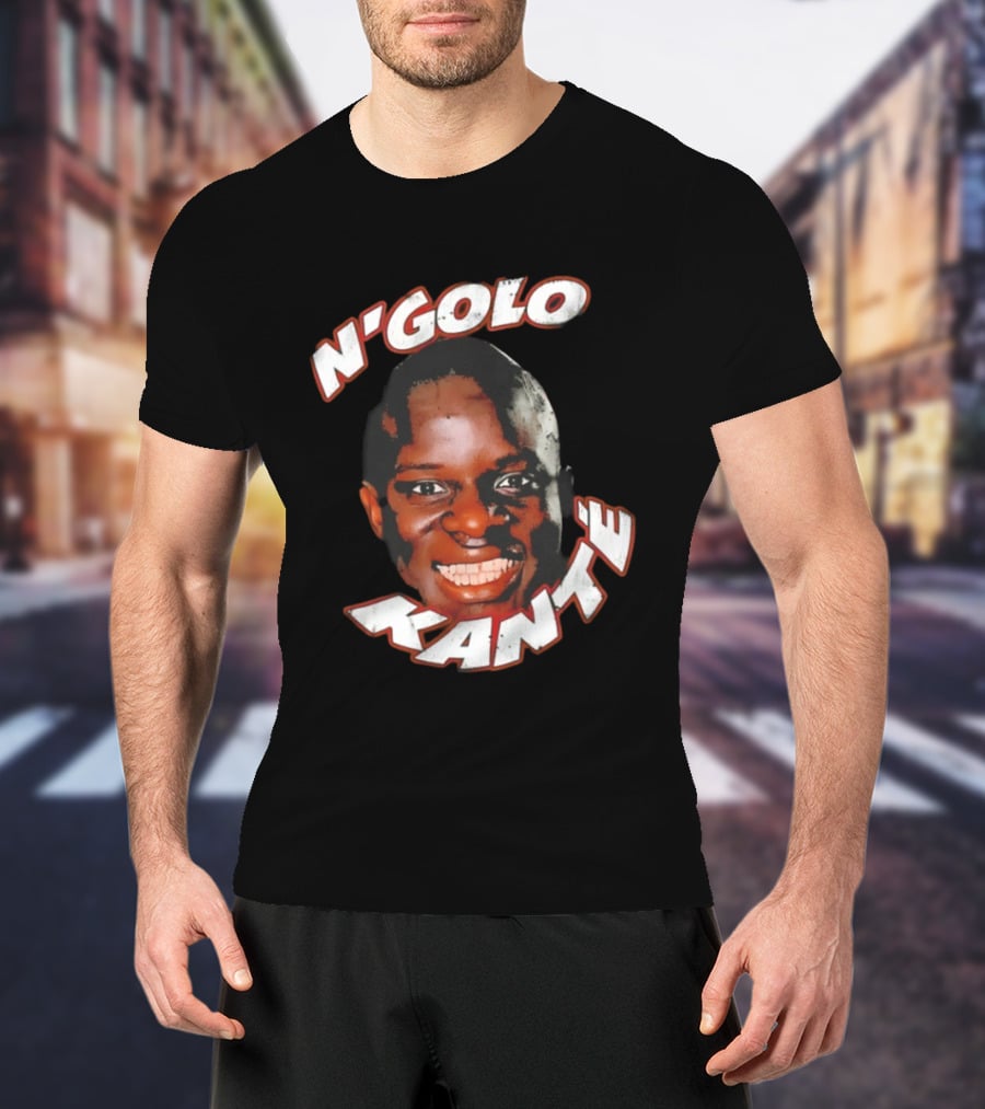 N'Golo Kante France National Soccer Star Big Face Head T-Shirt