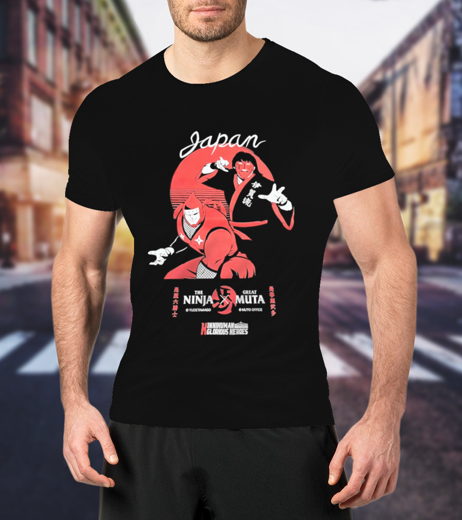 Japan Ninja X Great Muta WrestleWarriors Collaboration T-Shirt