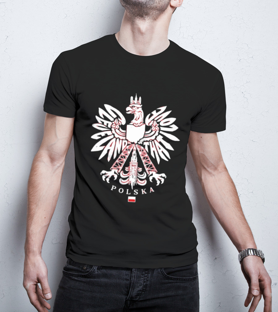 Cleveland Polska Eagle Emblem With Polish Flag And Tower T-Shirt