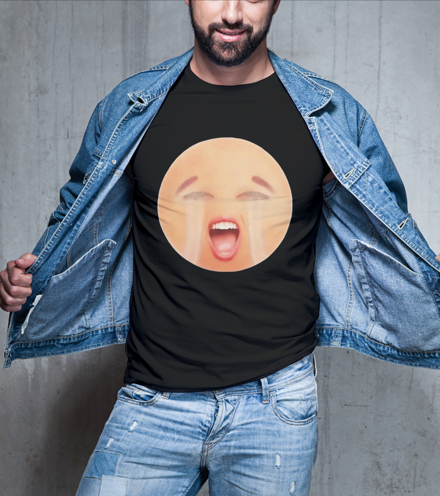 Cursed Crying Emoji Meme Face Hilarious Expression T-Shirt