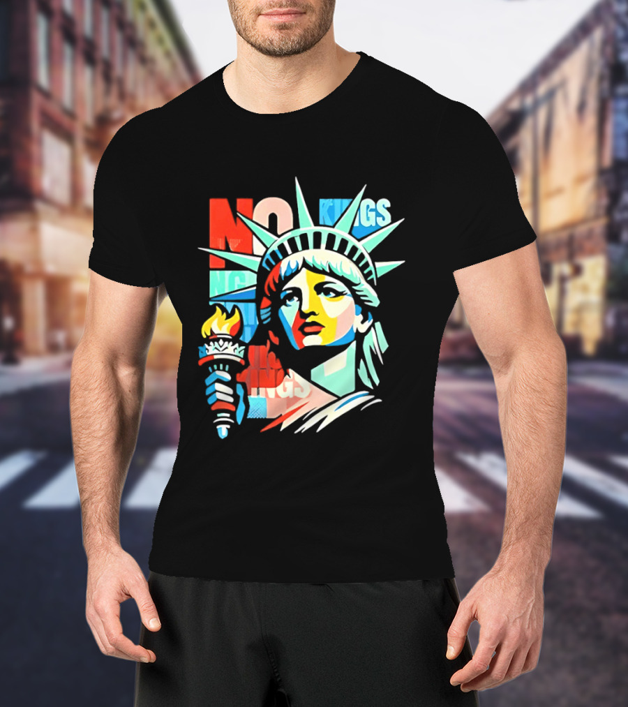 No Kings Liberty Equality Protest T-Shirt