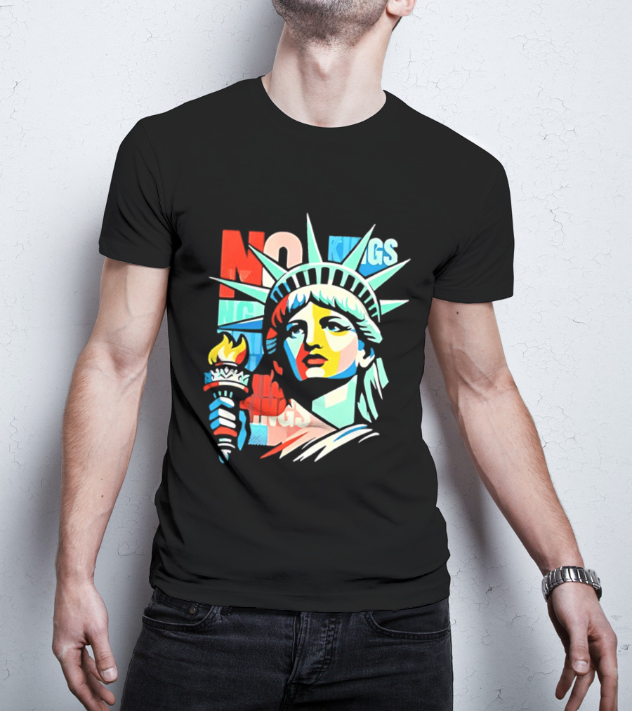 No Kings Liberty Equality Protest T-Shirt