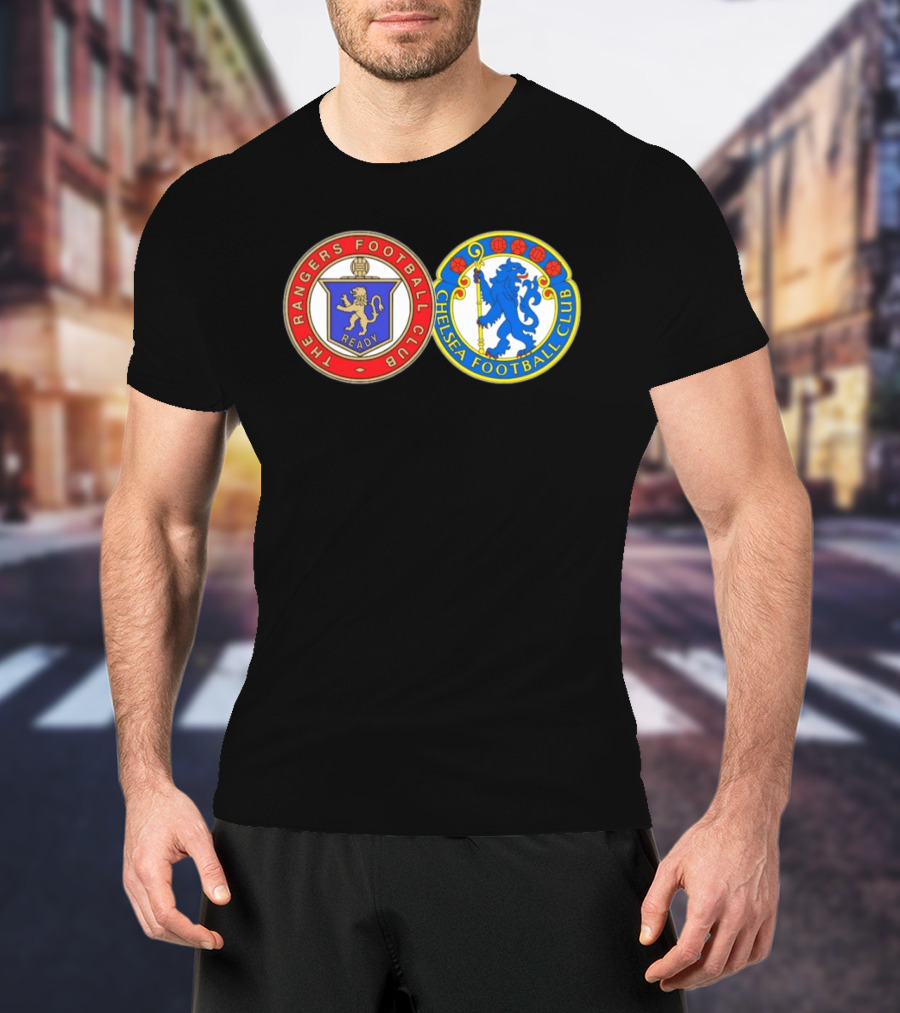The Rangers Football Club Ready X Chelsea Football Club Lion Collaboration T-Shirt