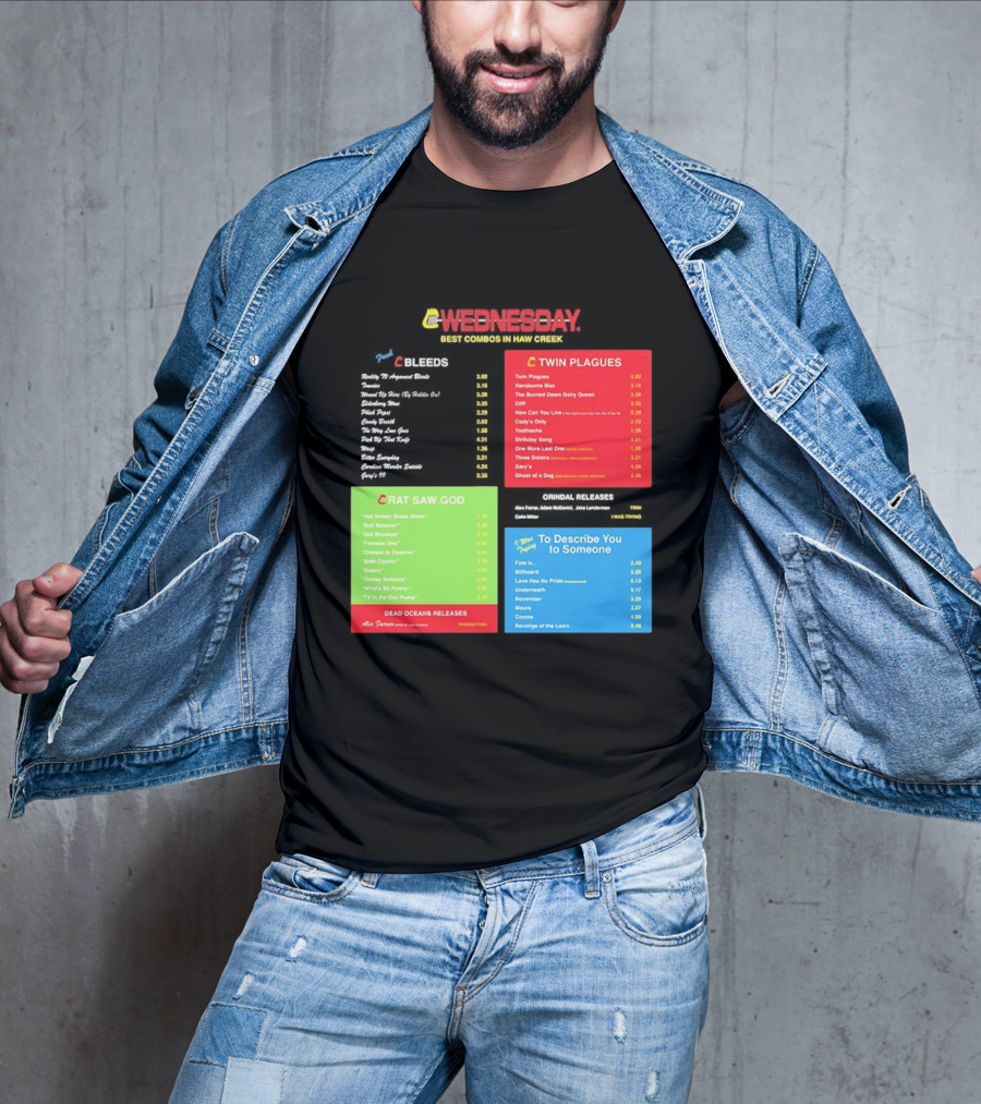 Wednesday Best Combos In Haw Creek Twin Plagues Rat Saw God Release T-Shirt