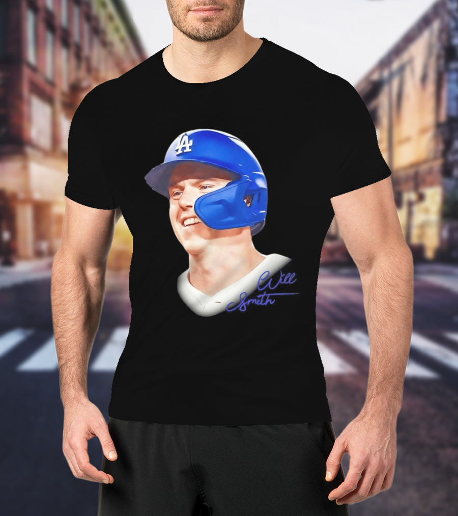 Los Angeles Dodgers MLB 2026 Big Face Will Smith Signature T-Shirt