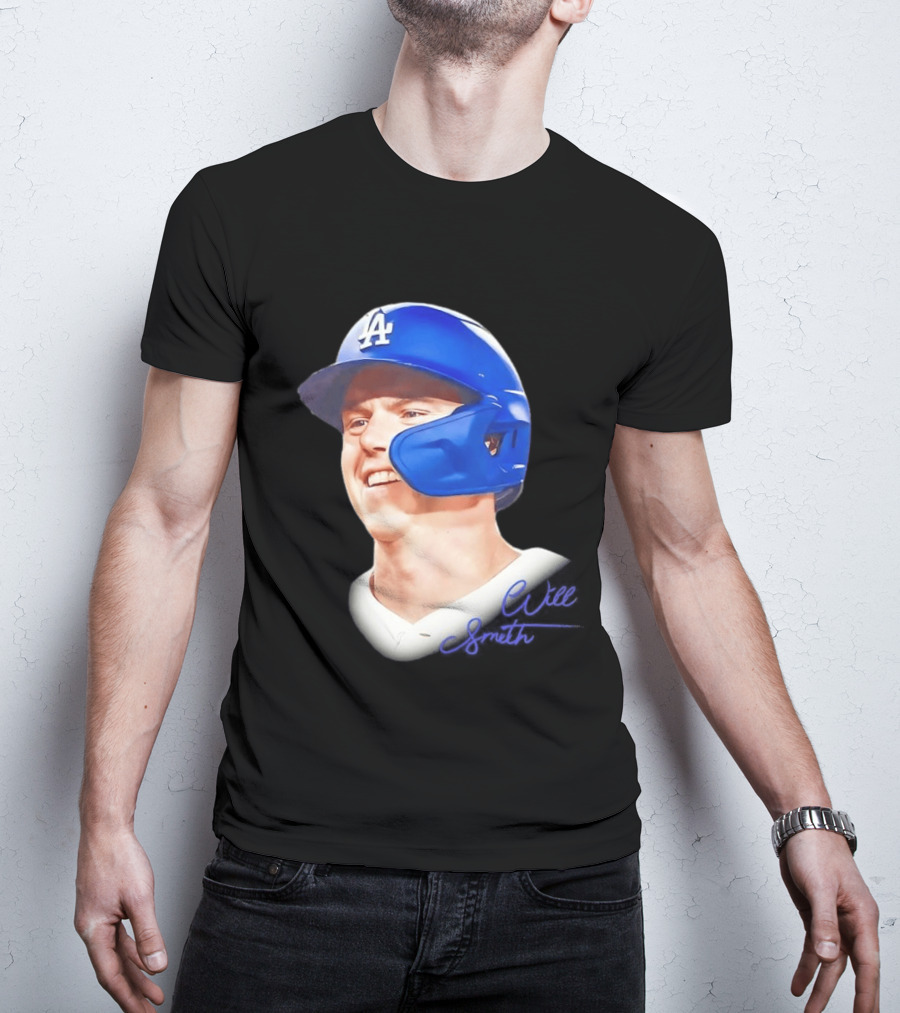 Los Angeles Dodgers MLB 2026 Big Face Will Smith Signature T-Shirt
