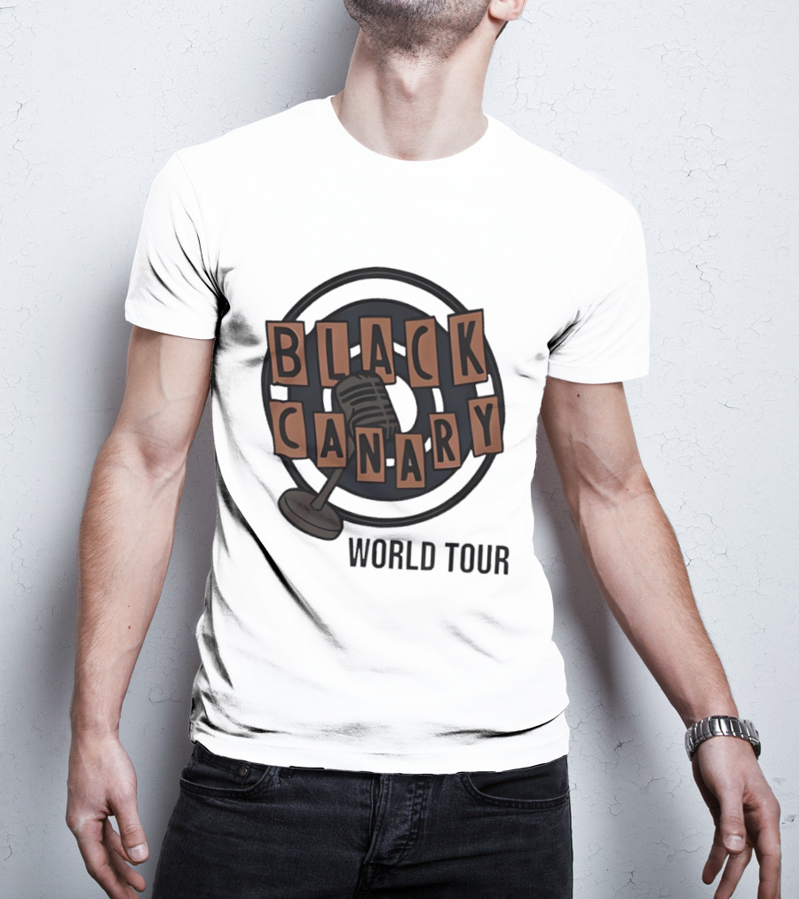 Black Canary Microphone Icon World Tour T-Shirt