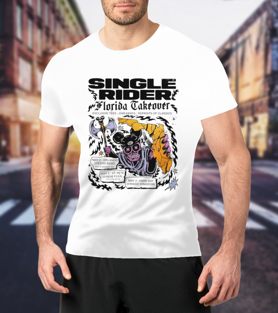 SINGLE RIDER Florida Takeover Exclusive Collectible Limited Edition T-Shirt