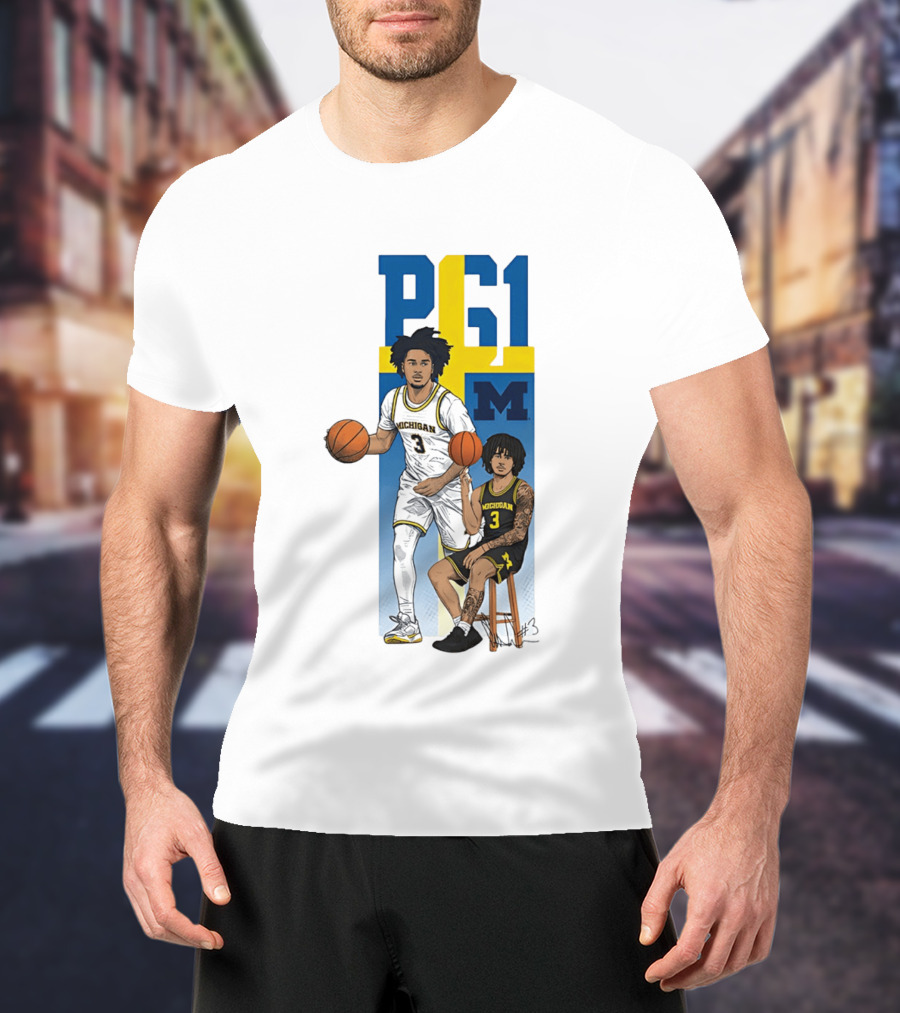 PG1 Elliot Cadeau Michigan Wolverines Basketball M T-Shirt
