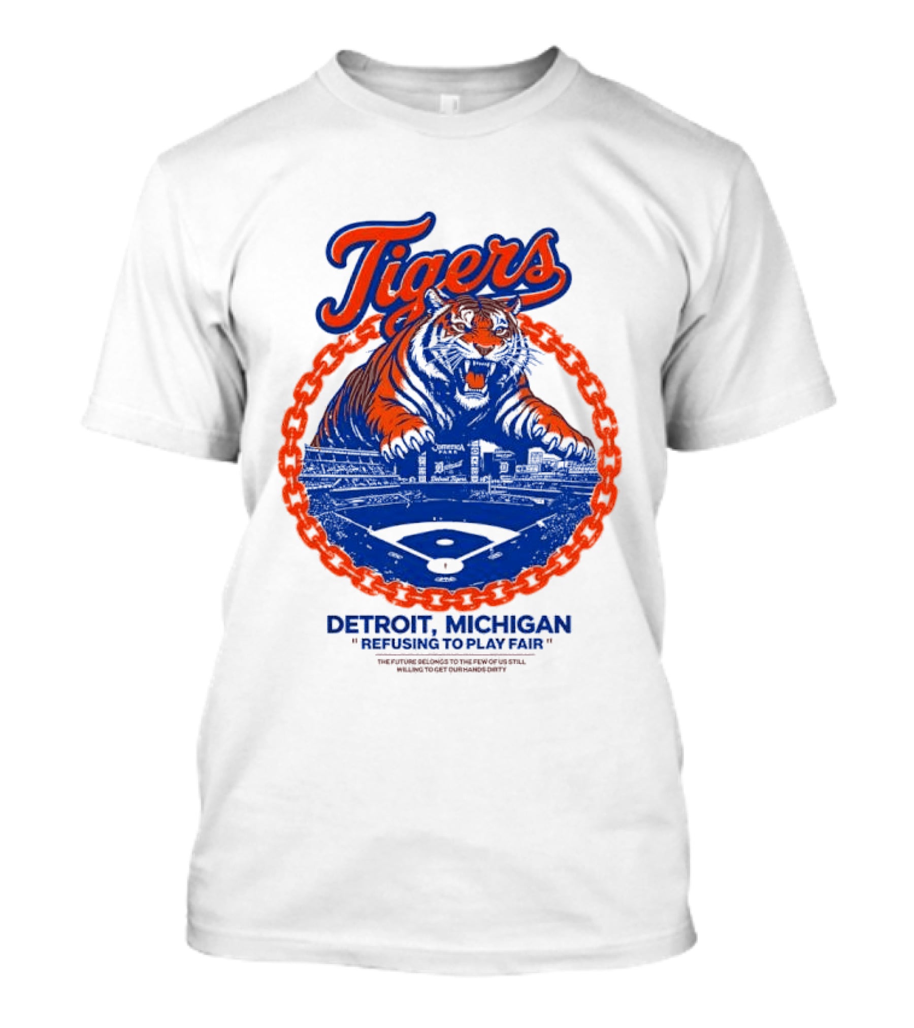 Tigers Detroit Michigan Refusing To Play Fair Stadium Scene T-Shirt