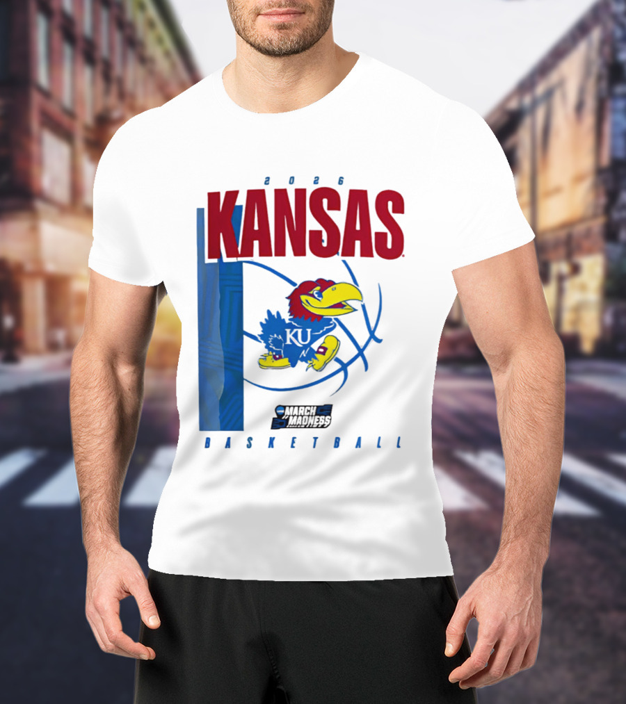 Kansas Jayhawks 2026 NCAA March Madness Basketball T-Shirt