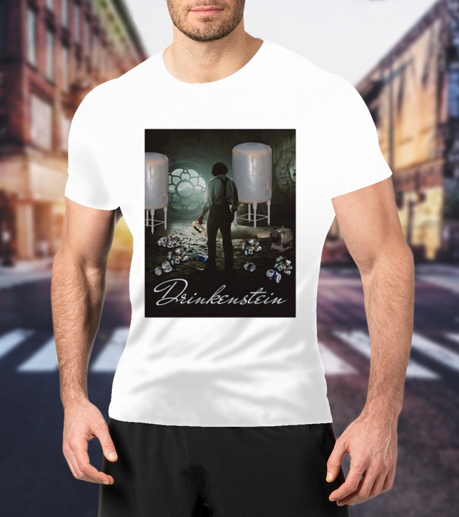 Drinkenstein Frankenstein Meme With Pile Of Soda Cans T-Shirt