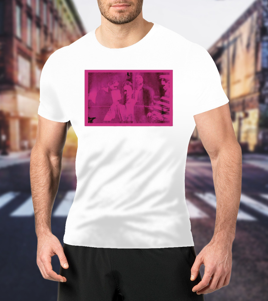 Frail State Of Mind Pink Abstract Band Collage T-Shirt