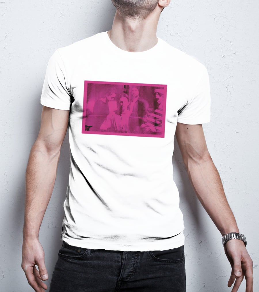 Frail State Of Mind Pink Abstract Band Collage T-Shirt