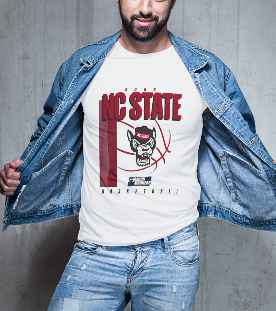 N.C. State Wolfpack 2026 March Madness Basketball T-Shirt