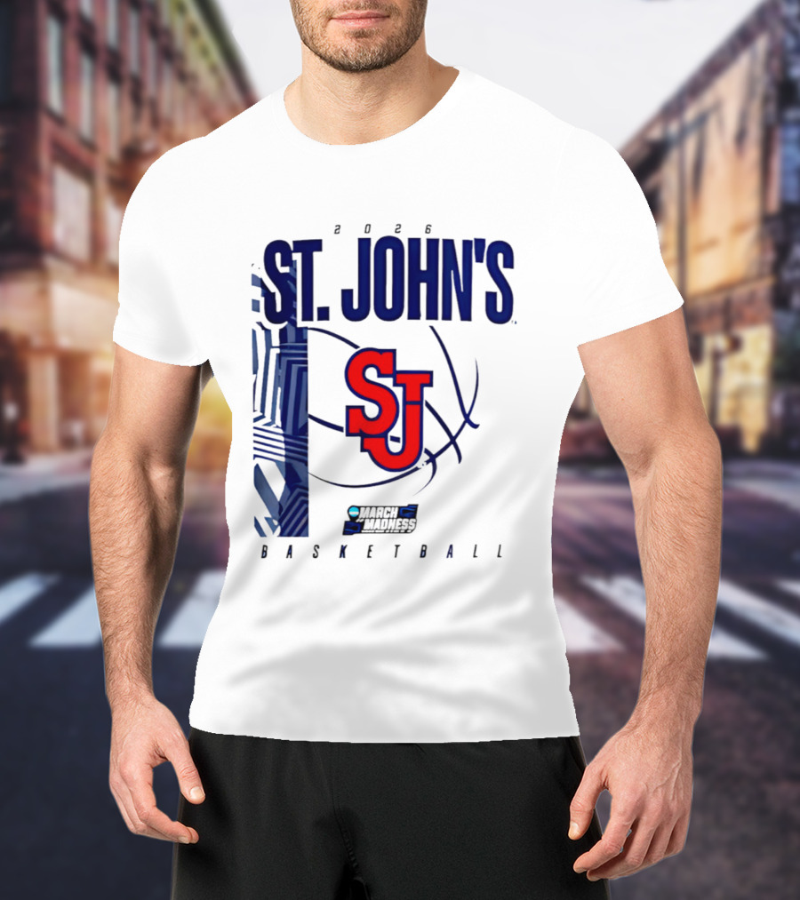 St. John's Red Storm NCAA 2026 March Madness Basketball SJ T-Shirt