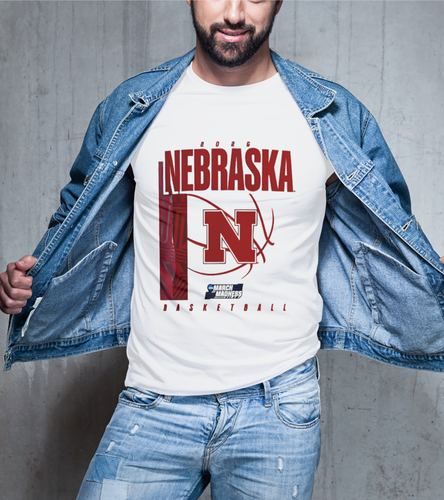 Nebraska Huskers 2026 March Madness Basketball NCAA T-Shirt