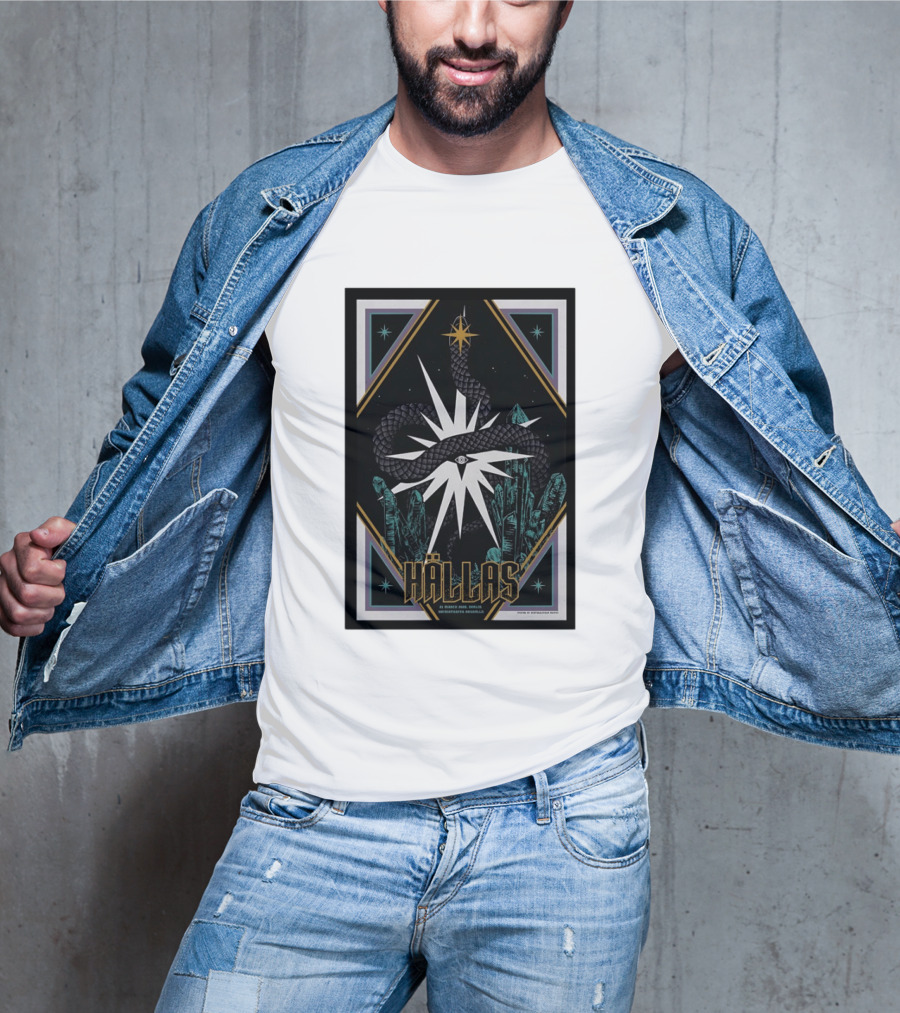 Hällas Berlin Germany Heimathafen Neukölln Tour March 21 2026 Star Snake Eye Crystals T-Shirt