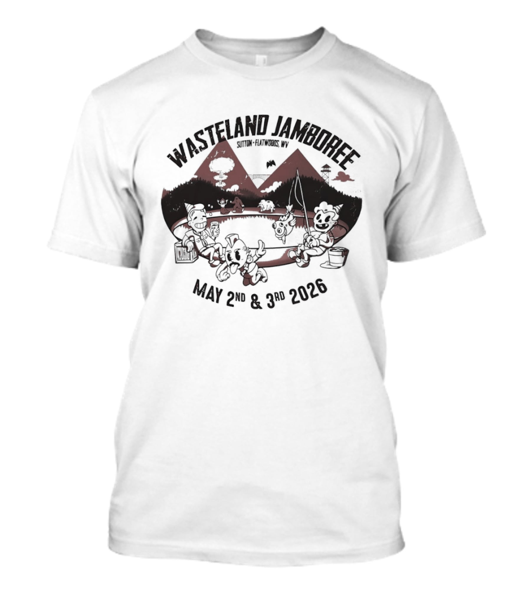 Wasteland Jamboree Sutton Flatwoods May 2nd & 3rd 2026 T-Shirt